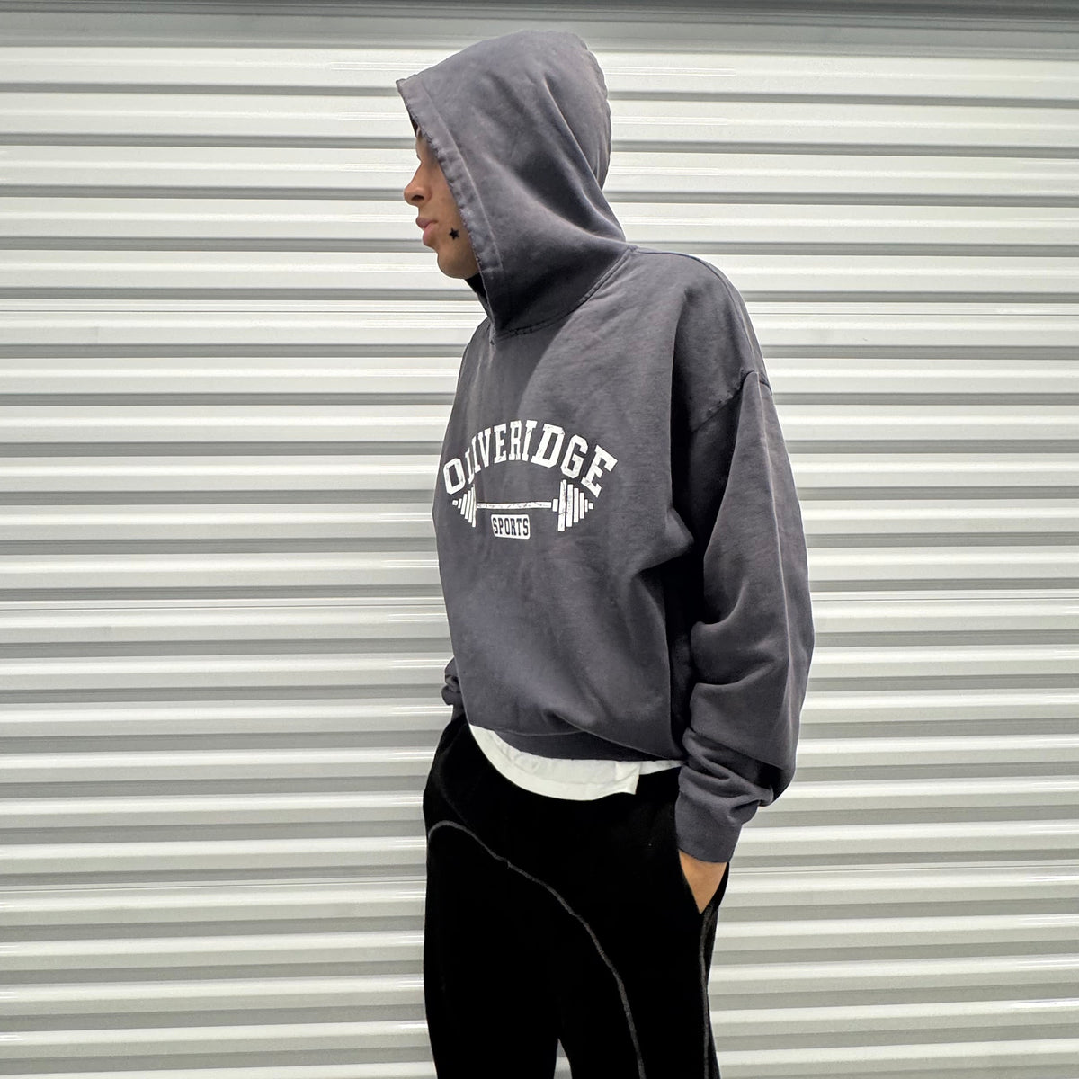 Distressed Weight Training Hoodie (BOXY)