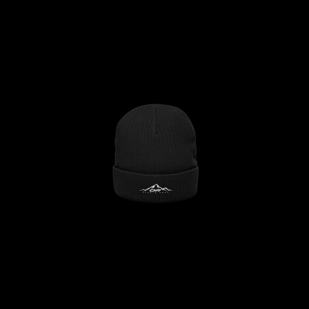 Olive Ridge Ribbed Knit Beanie (Embroidery)