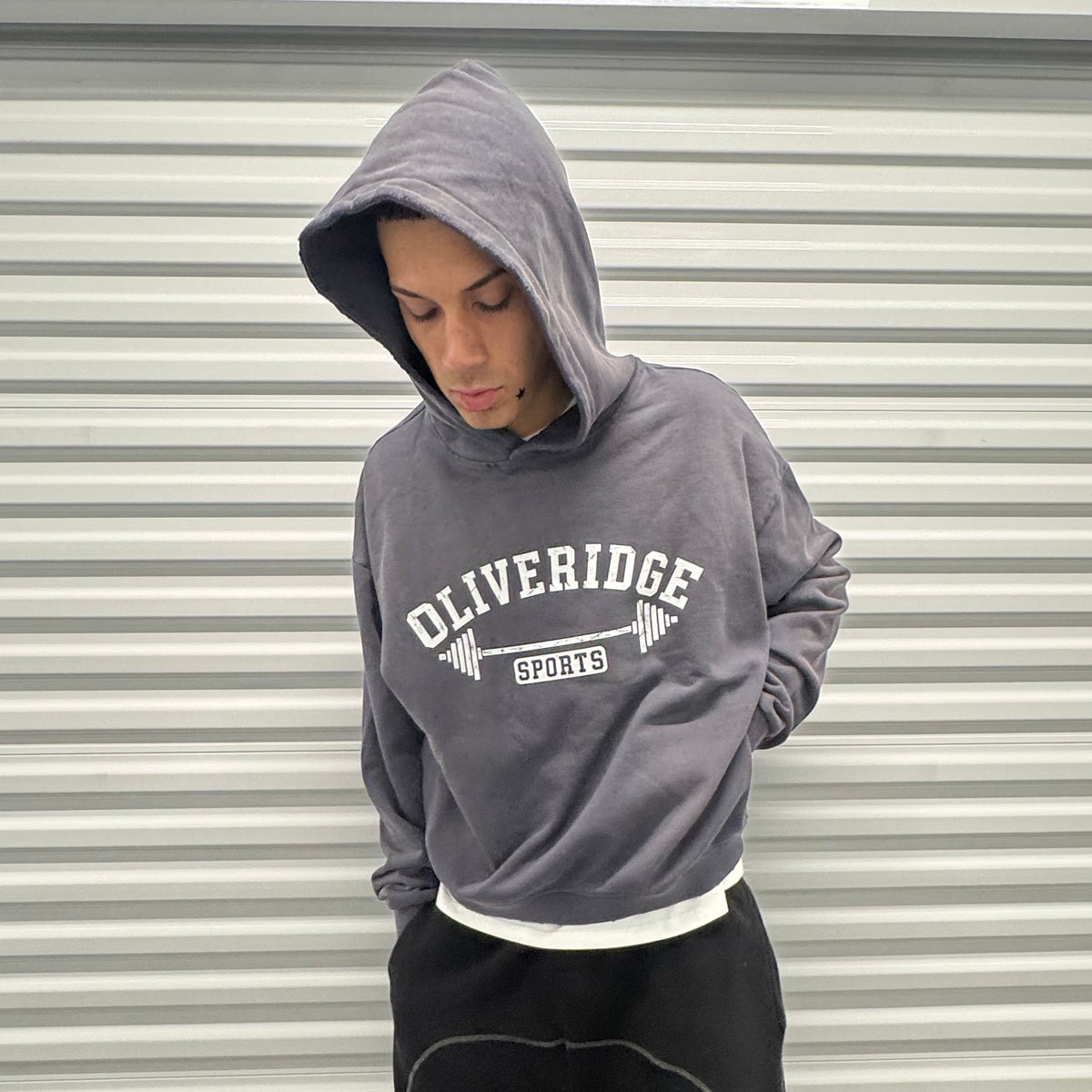 Distressed Weight Training Hoodie (BOXY)