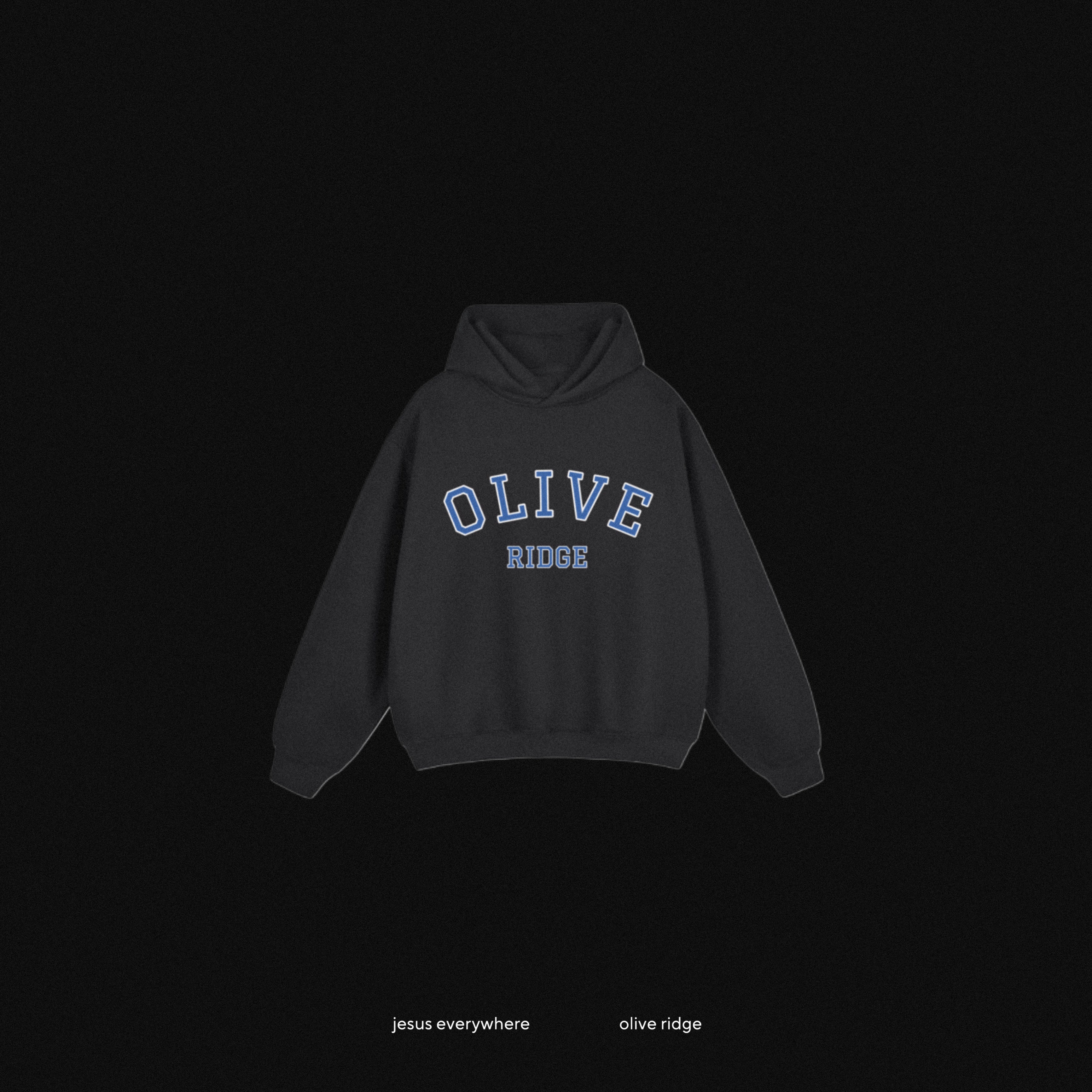 JESUS EVERYWHERE - OLIVE RIDGE VARSITY FLEECE HODDIE